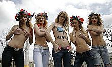 19P FEMEN - cool girls protest by public nudity