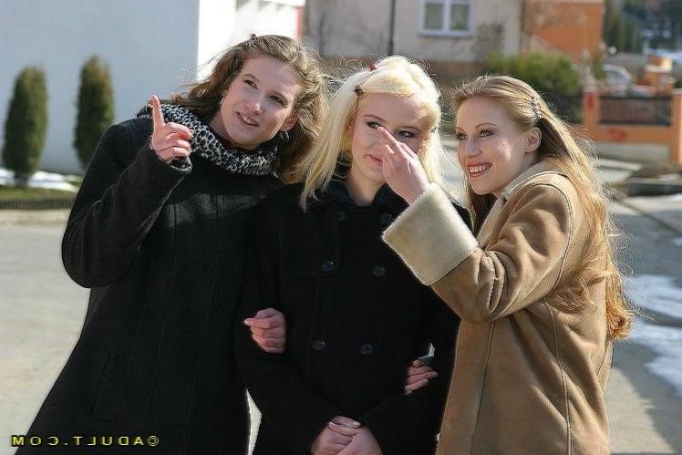 16P Three beautiful lesbians strip and lick each other