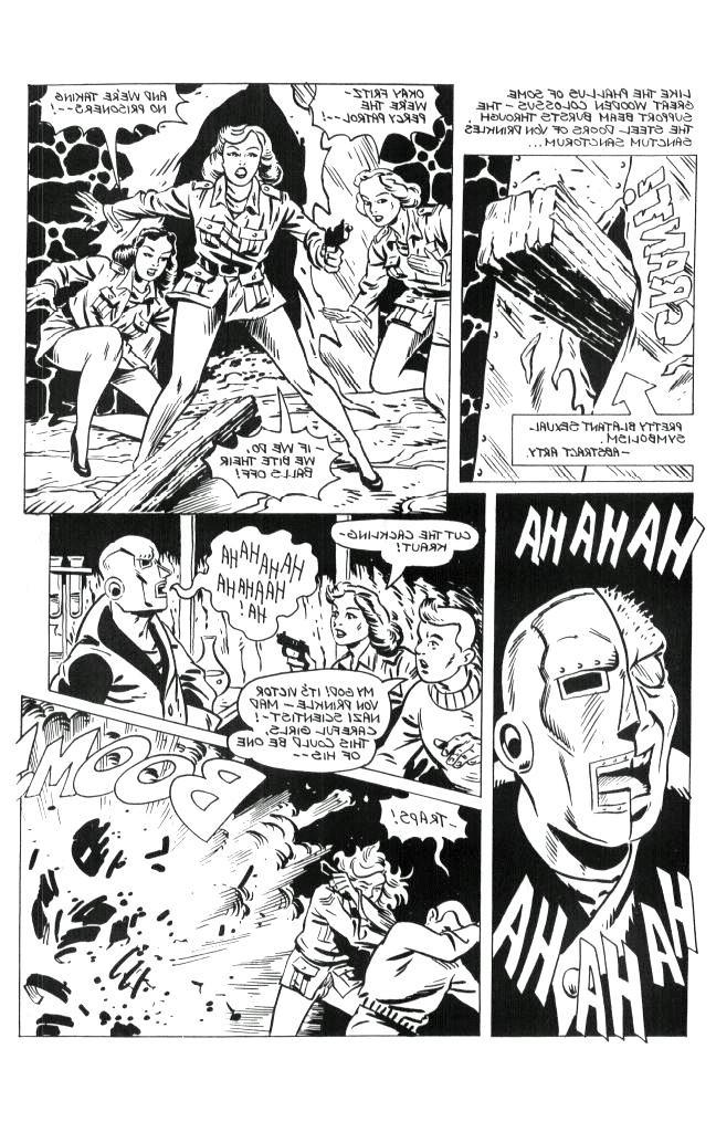 15P big breasted women solders comic