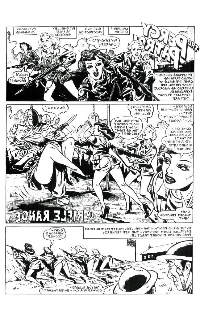 15P big breasted women solders comic