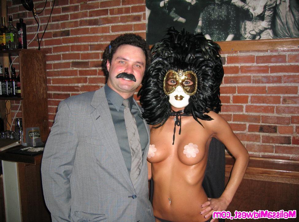 16P Melissa Midwest out on Halloween as Eyes Wide Shut