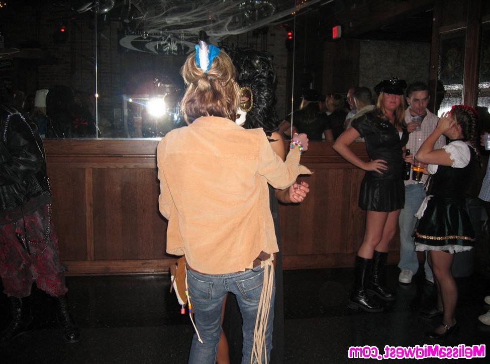 16P Melissa Midwest out on Halloween as Eyes Wide Shut