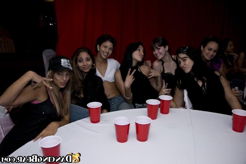 16P Naughty girls giving awesome blowjob on late hardcore party