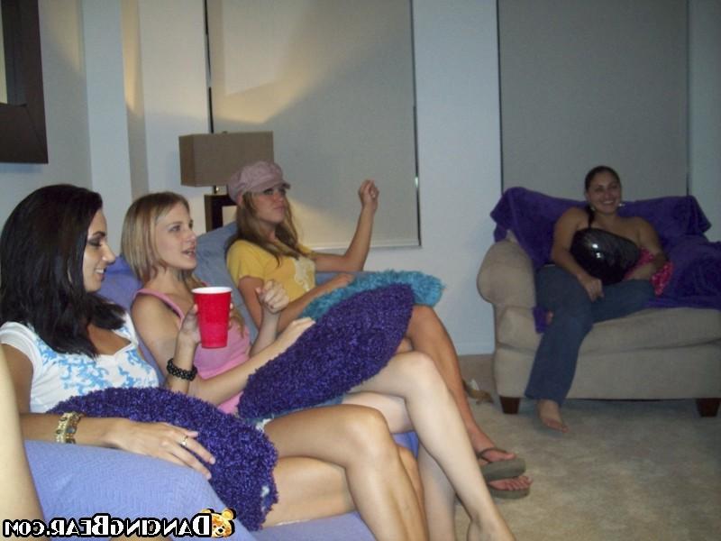 16P Drunk partygirls sucking and fucking at a wild sex orgy