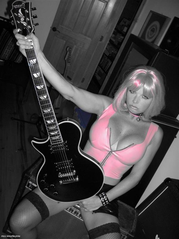 12P MILF Blonde Busty Babe Vicky Vette Rocks A Hot Guitar