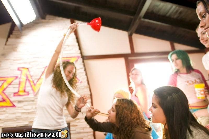 16P Drunk partygirls sucking and fucking at a wild sex orgy