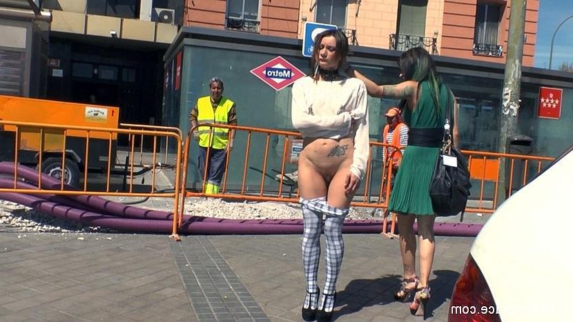22P Valentina Bianco is public exposed and humiliated with double fu