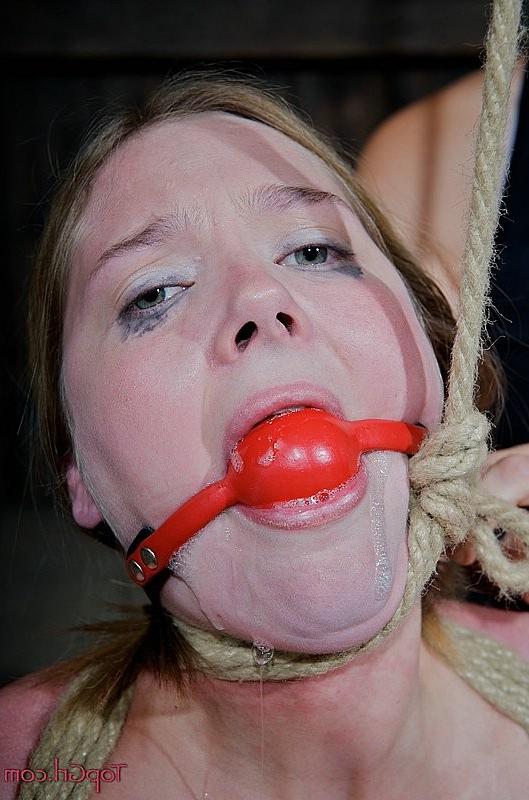16P Star in bondage screams getting her naked body spanked by lezdom
