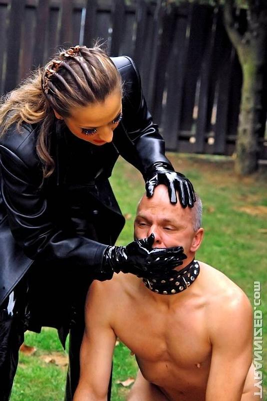 14P Slave dogs lick mistress high heels