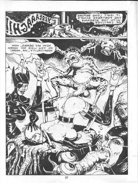 15P females in space bondage comic