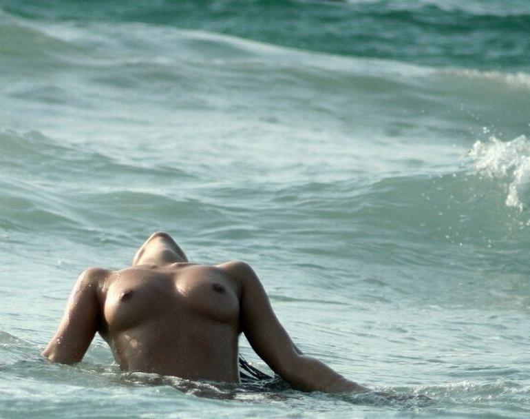 15P A public beach heats up with two hot teen nudists