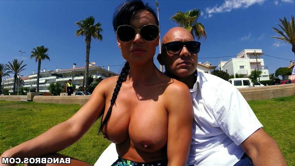 16P Busty Latina milf Franceska Jaimes gets juicebox banged in publi