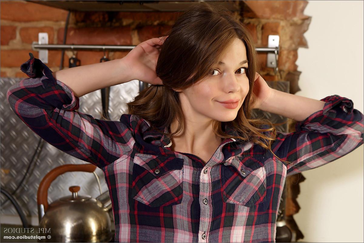12P Delectable teen Nedda gets sizzling hot in the kitchen