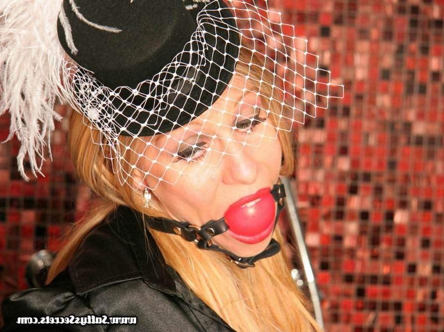 16P Housewife Saffy gag balled and handcuffed in stockings