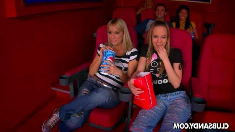 12P Blue Angel fists her girlfriend in a movie theater