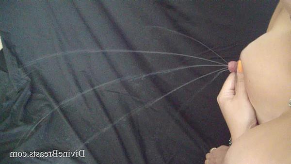 15P Busty amateur babe Linda squirts milk from giant boobs