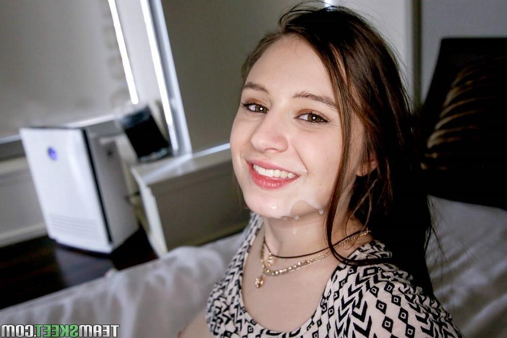 10P Natural busty teen Elektra Rose fucks and facialed