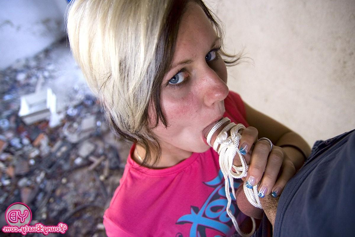 14P Horny blowjob from a busty teen in abandoned house pictures