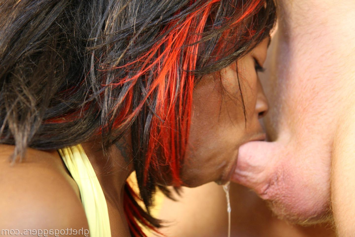 15P Skanky chick gets face fucked and jizzed on