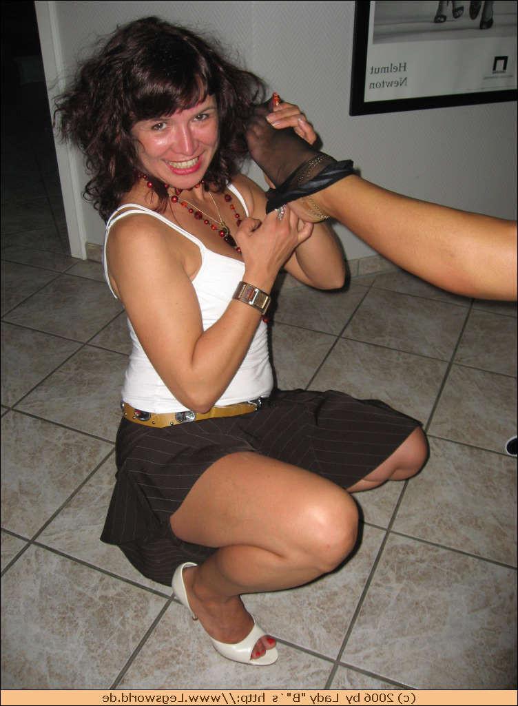 12P Two german amateur girls with stocking foot fetish