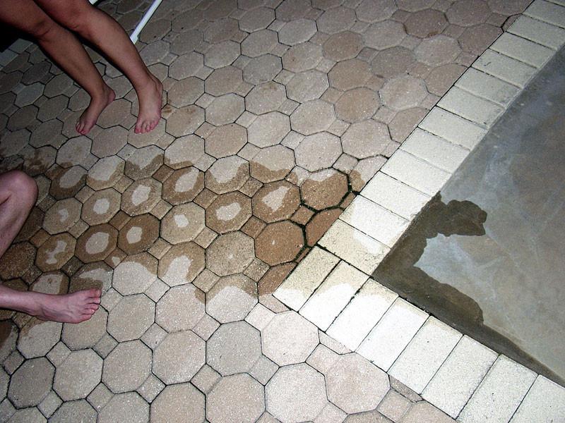 20P Nasty blonde milf peed on by horny guy