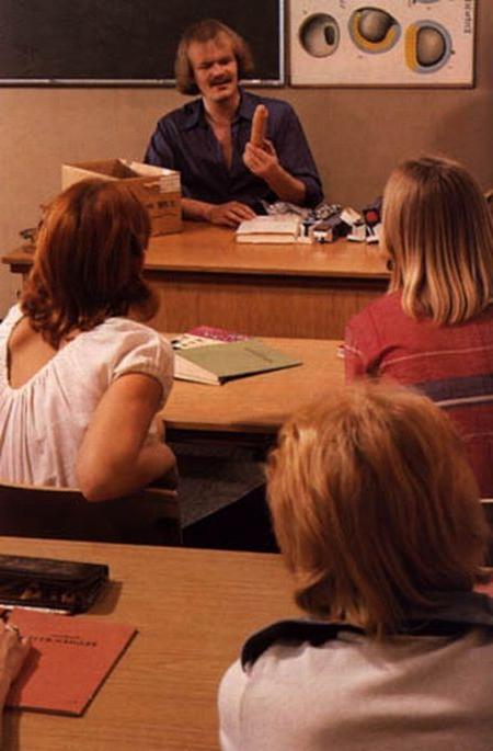 16P Seventies guy giving 6 schoolgirls sex lessons