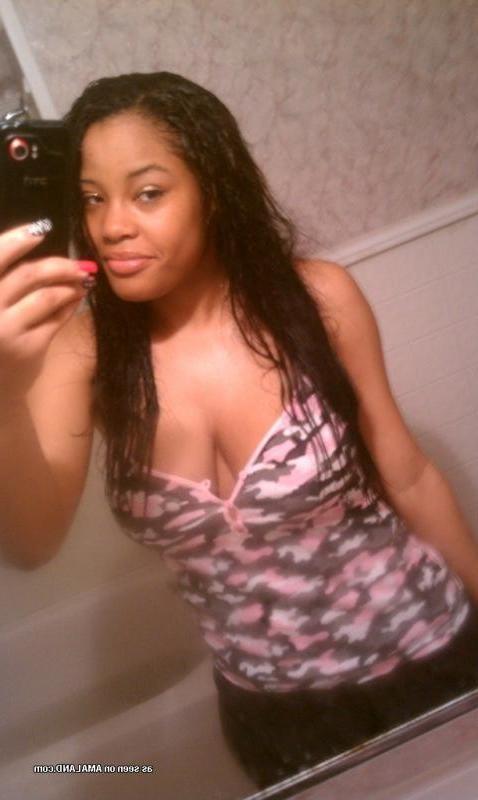 14P Compilation of a busty ebony babe squeezing her big tits