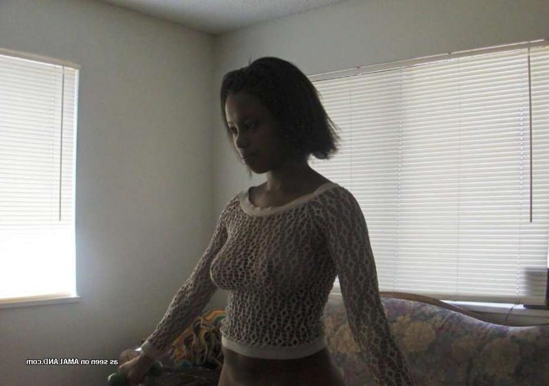 10P Compilation of a slutty black babe in a see-thru knitted top