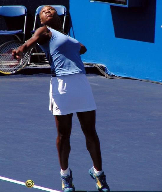 15P nubian tennis powerhouse Serina Williams bikini and see thru blouse