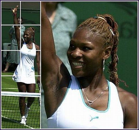 15P nubian tennis powerhouse Serina Williams bikini and see thru blouse