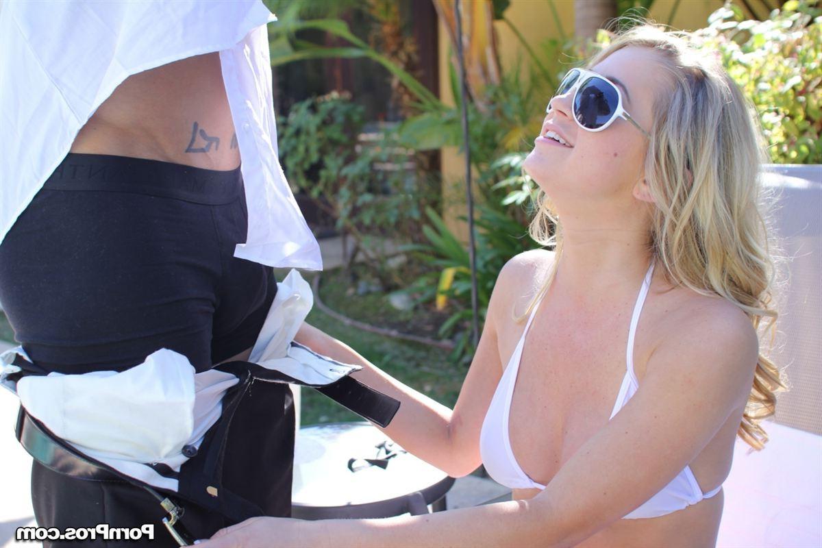 18P Casi James spoiled blonde babe screws a guy by the pool