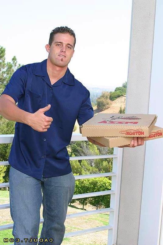 15P Blonde babe fucking two pizza delivery boys hardcore style