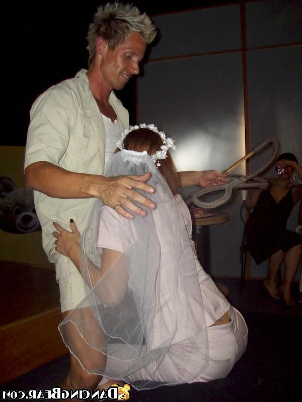 16P Stripper busts a load of cum on bride to be