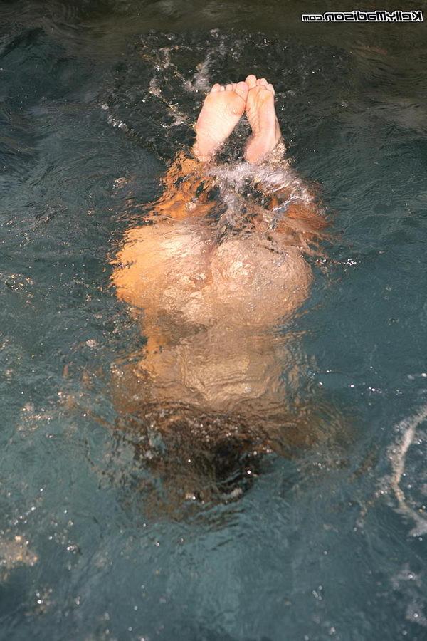 16P Busty pornstar Kelly Madison in the lake