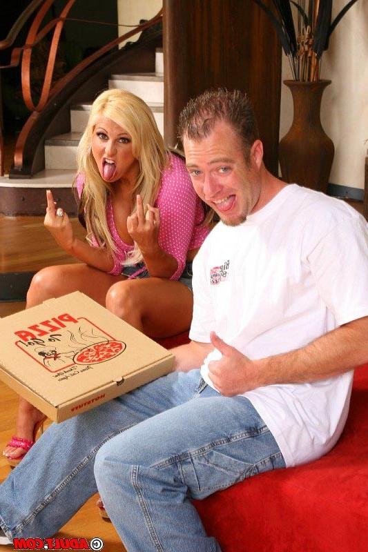 15P Sexy busty blonde milf fucking like a teen our delivery guy