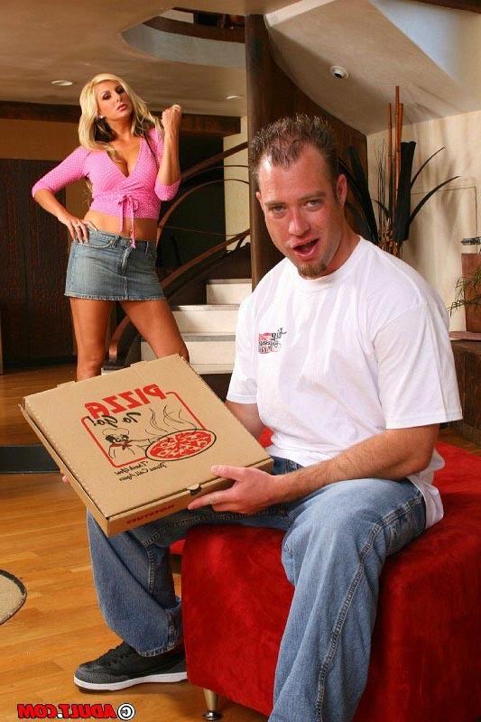 15P Sexy busty blonde milf fucking like a teen our delivery guy