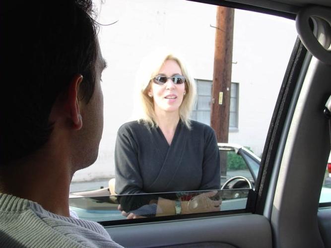 16P Mature blonde mom double cock stuffed