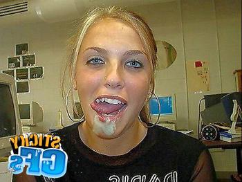 15P Horny teen gfs get blasted with cum facials