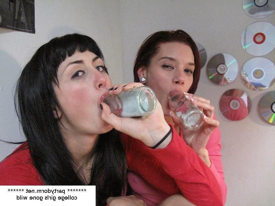 14P Two sexy college girls having fun with their boy