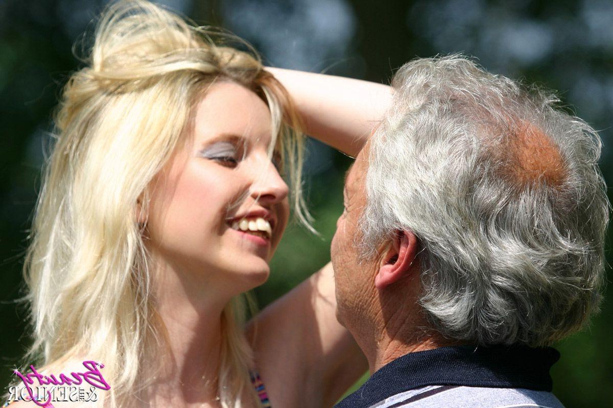 14P Horny blonde beauty gets fucked by an older male