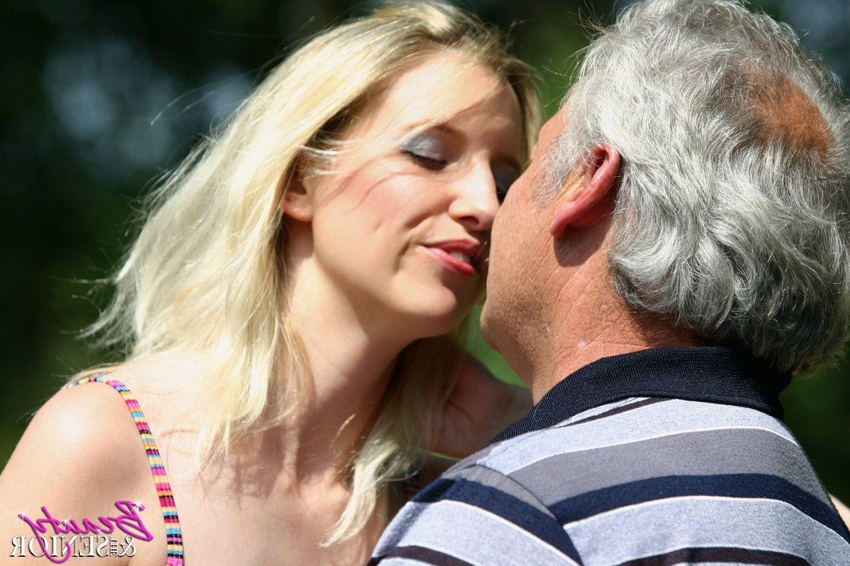 14P Horny blonde beauty gets fucked by an older male