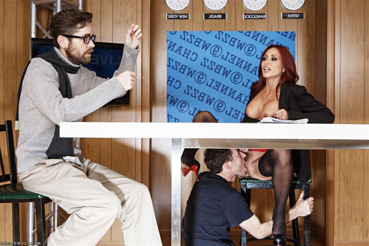 16P Monique Alexander takes it hard and deep at the news desk