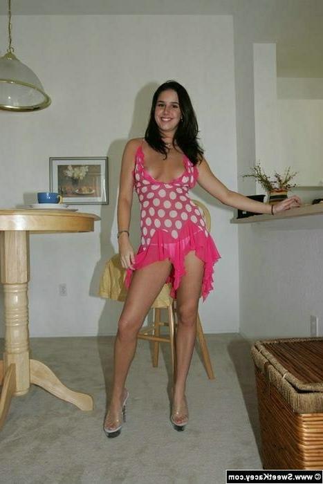 16P Sweet Kacey Stripping Her Dress