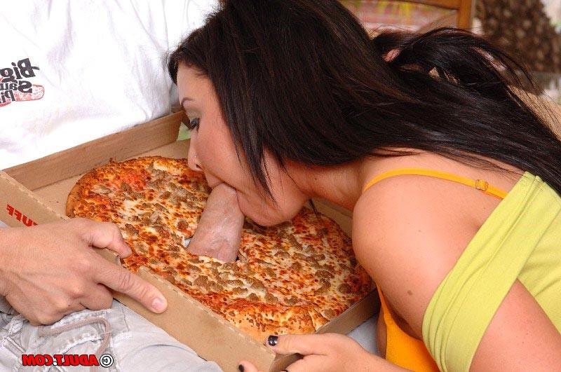 15P Big tits slut brunette fucks a huge cock delivery guy