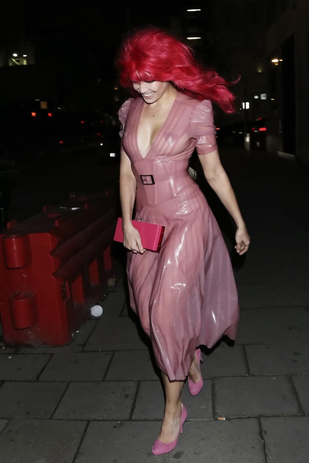 16P Daisy Lowe see through to pasties and panties