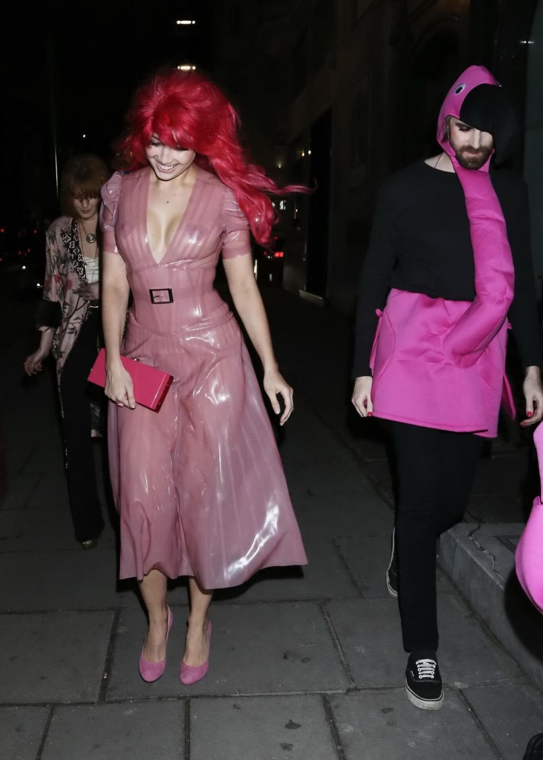 16P Daisy Lowe see through to pasties and panties