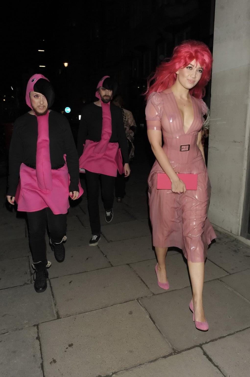 16P Daisy Lowe see through to pasties and panties