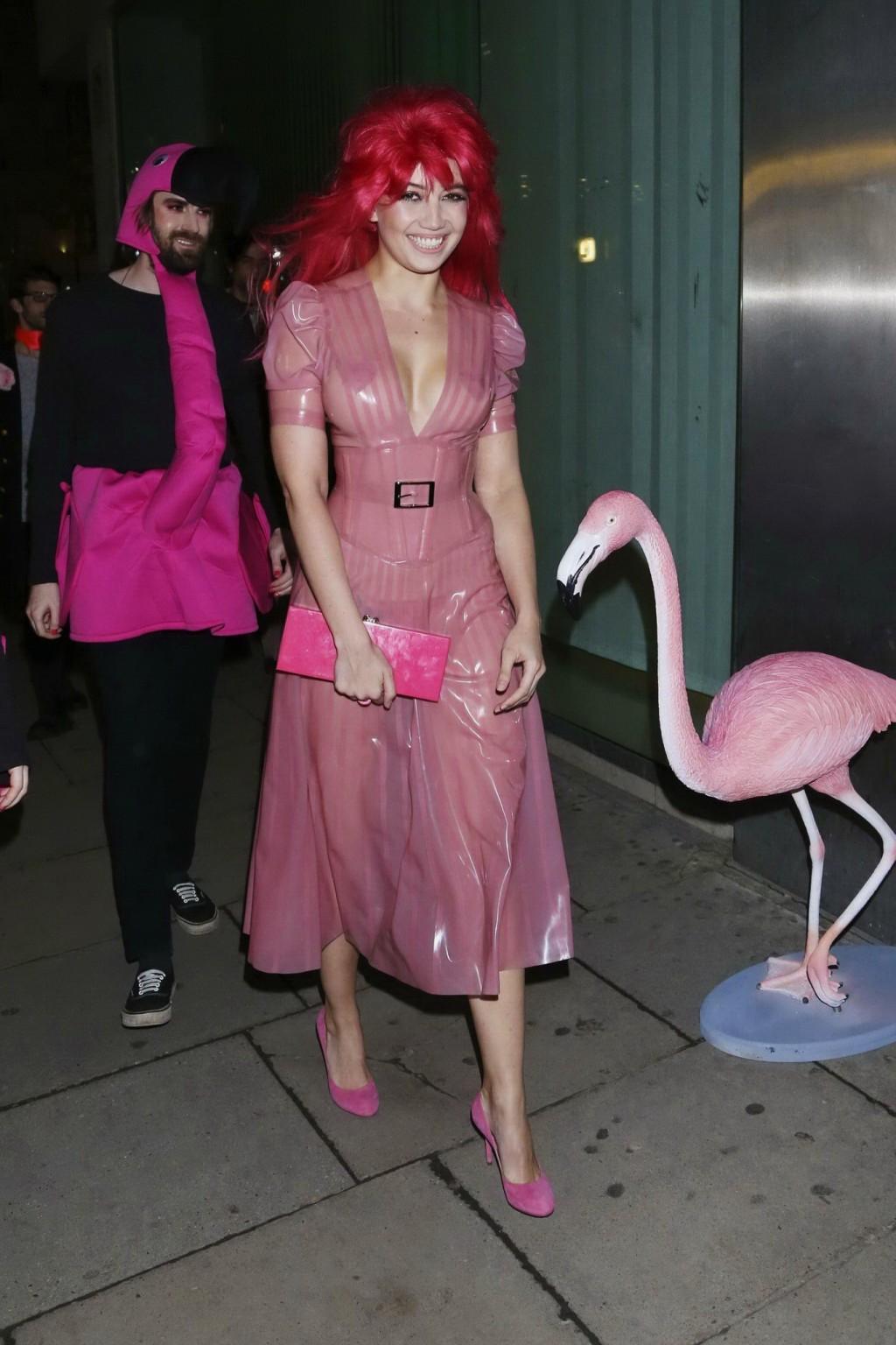 16P Daisy Lowe see through to pasties and panties