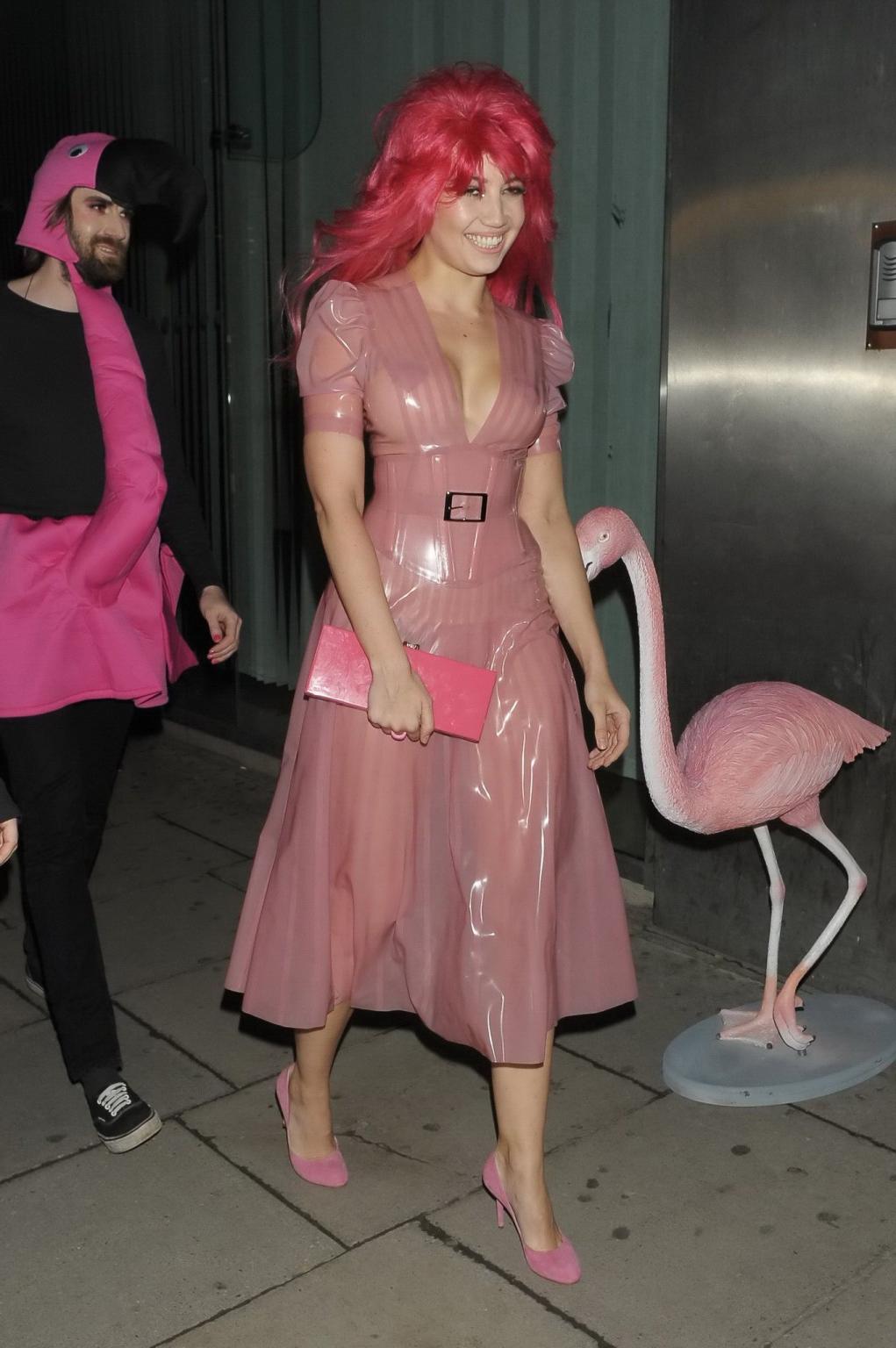16P Daisy Lowe see through to pasties and panties