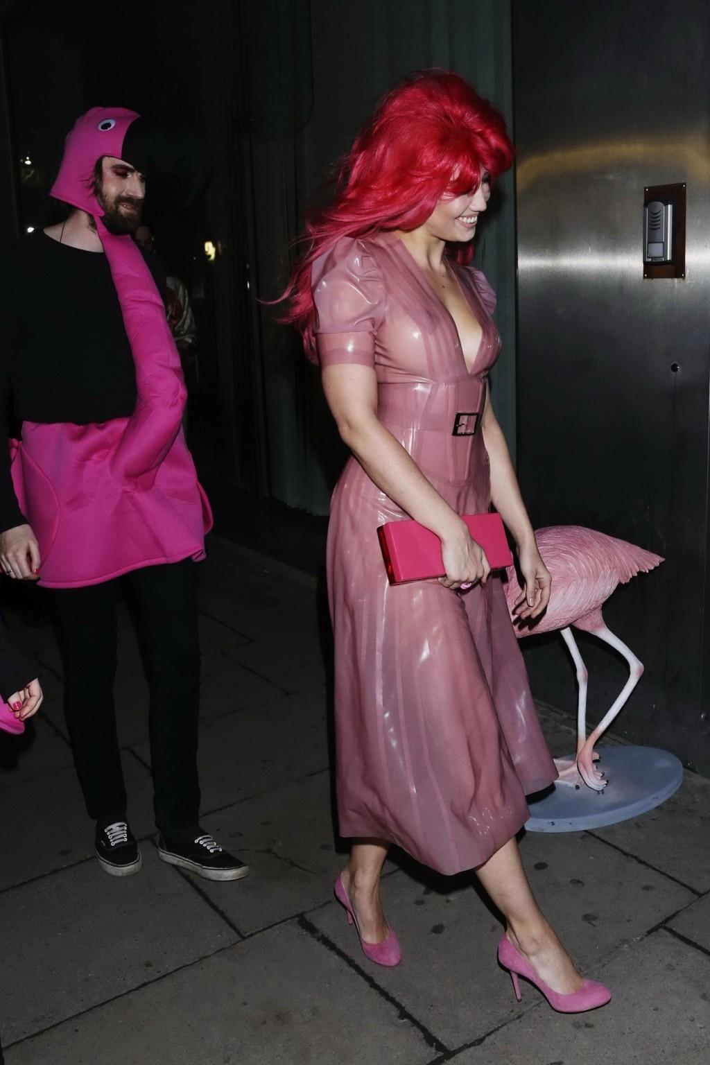 16P Daisy Lowe see through to pasties and panties
